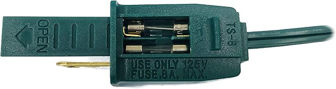 HLO Lighting C9 Light Strings | 25' Green Cord with 12" Socket Spacing, E17 Light Stringer for C9 Christmas Lights