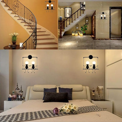 Kawell Humanoid Wall Light Fixtures Modern Wall Lamp Creative Wall Sconce Light Art Deco Max 60W E26 Base for Children Room Bedroom Bedside Living Room Stairs Hallway Restaurant Kitchen