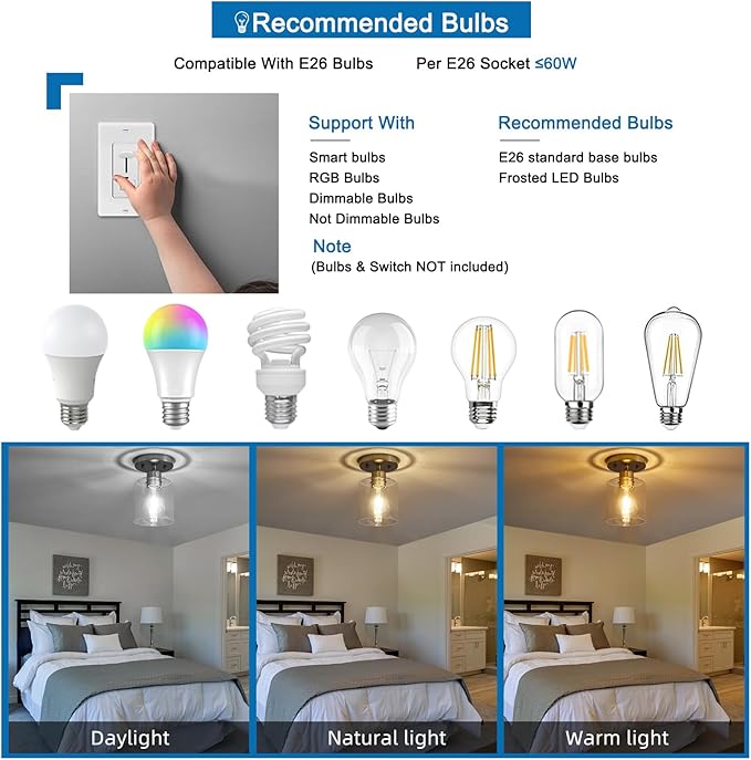 YYT Brushed Nickel Semi Flush Mount Ceiling Light, Small Hallway Light Fixture Ceiling, 1-Light Over Sink Lighting Fixtures Kitchen, Cieling Lights with Clear Glass Shade for Entryway Bedroom 1 Pack