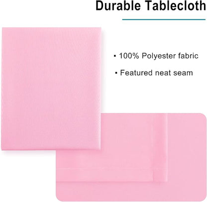 Hiasan Pink Tablecloth Rectangle - Waterproof & Spillproof and Washable Oblong Table Cloth for Dining/Party, 70 x 120 Inch