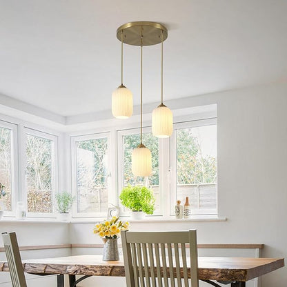 3 Light Cluster Gold Pendant Lighting Small Milk Glass Pendant Light White Cylinder Hanging Pendant Light Antique Brass Pendant Lights Kitchen Island