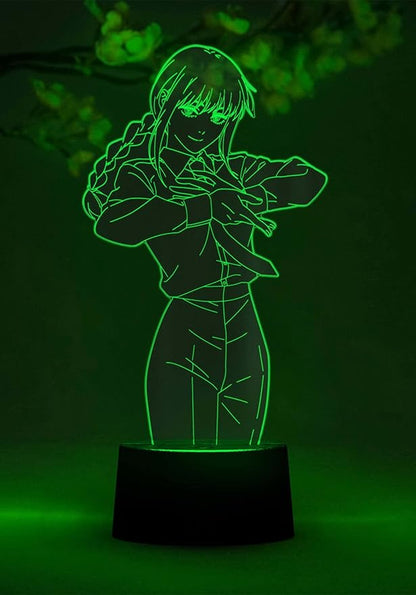 Otaku Lamps Makima Chainsaw Man – Anime Lamp Figure Night Light, 16 Color RGB LED – 3D Anime Room Décor Gift for Otaku