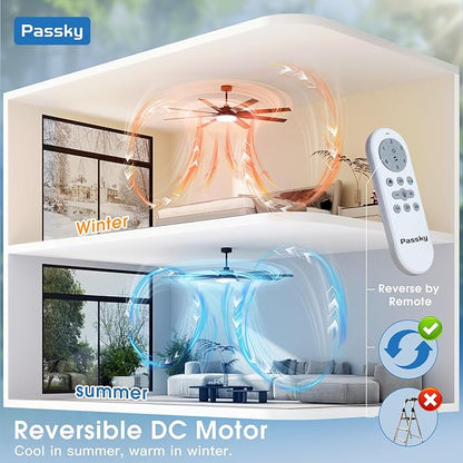 80 inch Ceiling Fans with Lights, Large Modern Ceiling Fan with Light and Remote Control, Reversible, 3CCT, Dimmable, Quiet, Black Ceiling fan For Bedroom, Living Room, Patio Farmhouse, Indoor/Outdoor