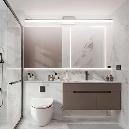Aipsun 48inch Brushed Nickel Bathroom Llight Fixtures LED Vanity Light Adjustable Modern Vanity Lights Over Mirror Rotatable Lighting 5500K