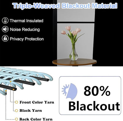Simplebrand Halloween Black Window Valance for Kitchen 14 Inches Long 2 Panels Set, Blackout Valance Curtains for Living Room, Grommet Short Privacy Kitchen Curtains for Bedroom Kids Room, 40" Wx14 L