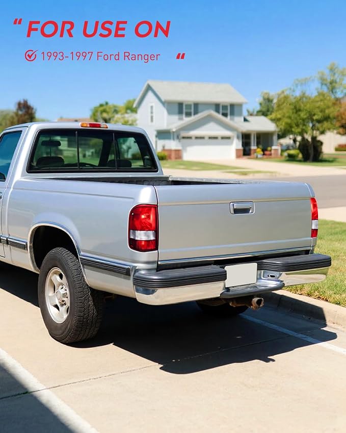 Nilight Taillight Assembly Compatible with 1993 1994 1995 1996 1997 Ford Ranger Dark Red Tail Light OE Style Rear Lamp Replacement Passenger Side