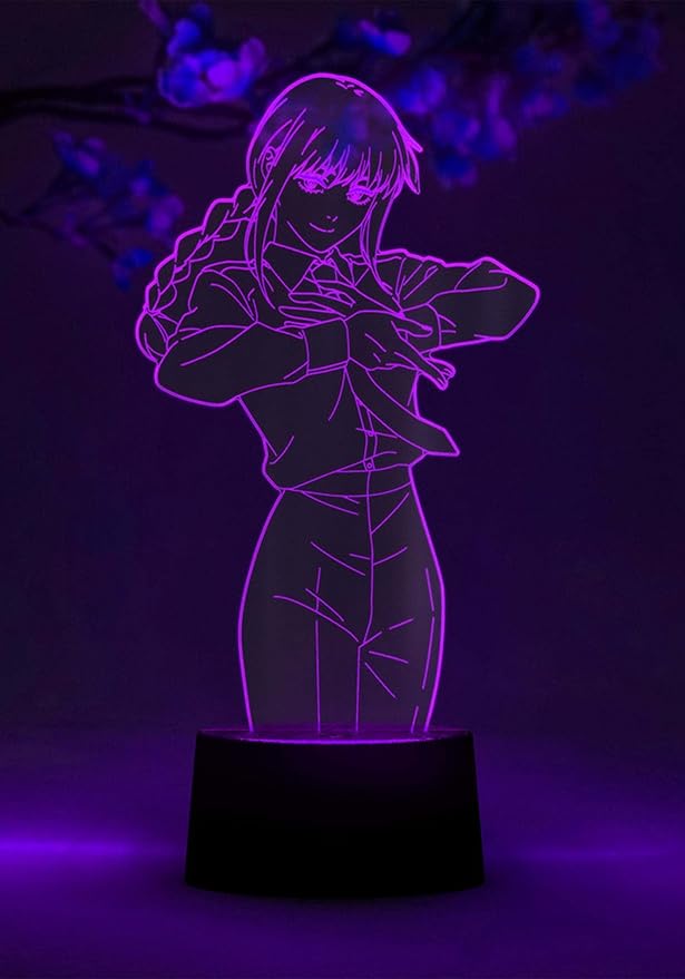 Otaku Lamps Makima Chainsaw Man – Anime Lamp Figure Night Light, 16 Color RGB LED – 3D Anime Room Décor Gift for Otaku