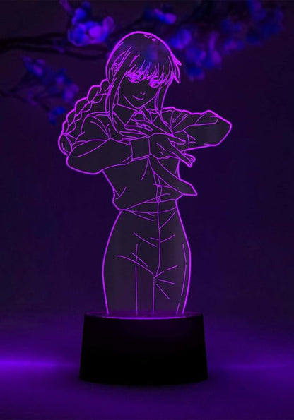 Otaku Lamps Makima Chainsaw Man – Anime Lamp Figure Night Light, 16 Color RGB LED – 3D Anime Room Décor Gift for Otaku