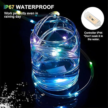 ANJAYLIA 105FT 320 LED Color Changing Rope Lights, 18 Colors Outdoor String Lights with Plug & Remote, Led Rope Lights Outdoor Waterproof, Christmas Lights for Bedroom Deck Halloween Decorations