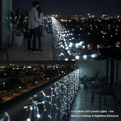 Etinga 100 LED String Lights 33ft Cool White, Plug in Fairy Lights with 8 Modes, Indoor Outdoor Christmas Lights for Bedroom Tree Patio Porch Wedding Holiday Decorations (Cool White, 100 LED 33ft)