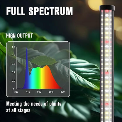 bedee LED Grow Light for Indoor Plants: 65 Inch Full Spectrum Plant Lights for Seed Starting with Timer and 10 Level Dimmable Standing Plant Growing Lamp for Greenhouse with Hanging Accessories