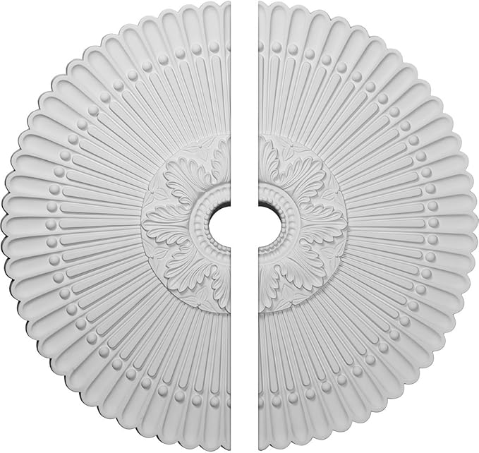 Ekena Millwork CM30NE2-03000 30"OD x 3 1/2"ID x 3"P Nexus Ceiling Medallion, Fits Canopies up to 2-3/4", 2 Piece