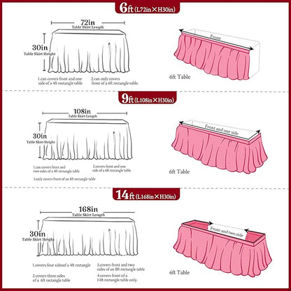 Gender Reveal Table Skirt Pink Blue Tulle Tutu Table Skirts 9 Ft for Gender Reveal Boy or Girls Birthday Party Baby Shower Cake Dessert Decorations