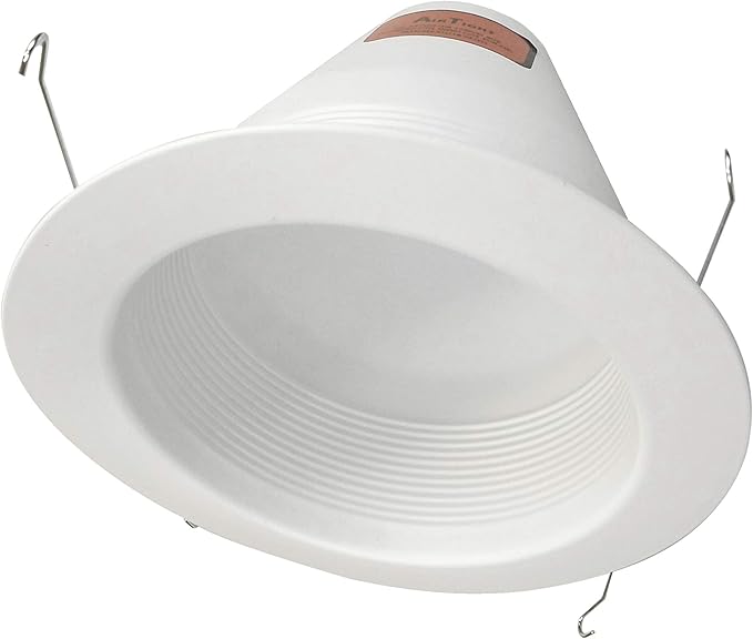 NICOR Lighting 6 inch White Wet Location Rated Cone Baffle Trim, Fits 6 inch Housings (17550AWL)