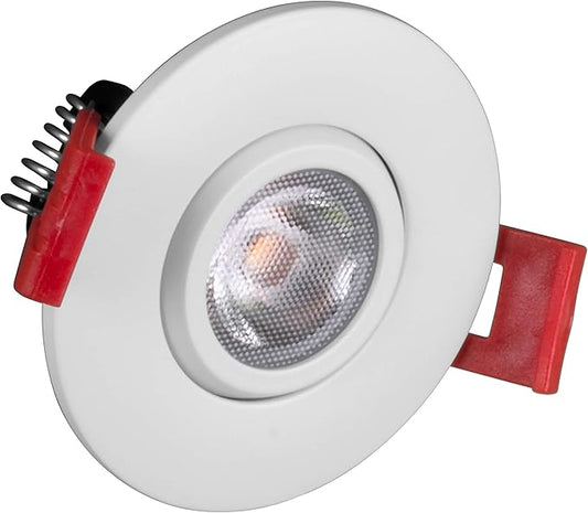 NICOR Lighting 2 inch LED Gimbal Recessed Downlight in White, 5000K (DGD211205KRDWH)