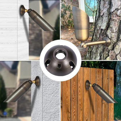 LED Lights Brass Mounting Plate 22 Heavy Duty Surface Flush Mount Low Voltage LED Light Outdoor Landscape Lighting Mushroom Security Garden Lights Home Patio Deck Pool