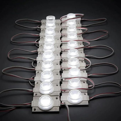 Super Bright LED Module, Storefront Window LED Module Light Box Advertising Sign Inflatable Light for Halloween Christmas - 100PCS, 49.8Ft, 160LM Waterproof DC12V (White-4830, No Power Supply)
