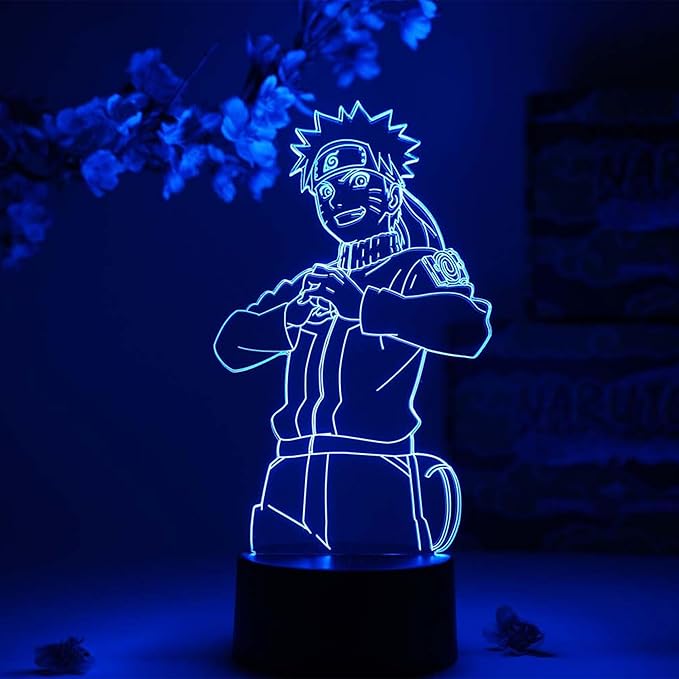 Otaku Lamps Naruto Uzumaki Naruto – Anime Night Light, 16 Color RGB LED – Gift for Otaku
