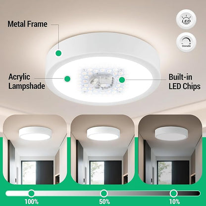 11" Modern LED Ceiling Light, White Flush Mount Ceiling with 5CCT 2700K-5000K, Dimmable LED Light Fixtures Ceiling Mount for Kitchen Bathroom Bedroom Hallway, 2 Packs