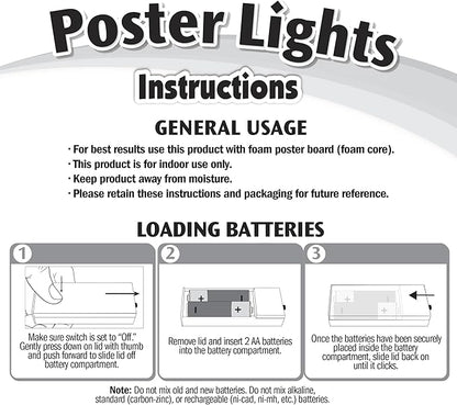 ArtSkills Rainbow String Light Kit with Punch Tool and Instructions for Posters, Dorms and Projects, Battery-Operated, 20 Lights with 2 Modes (Pack of 2)