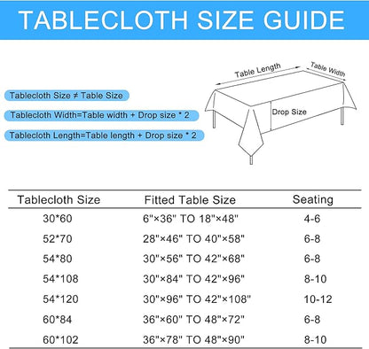Hiasan Faux Linen Rectangle Tablecloth - Wrinkle and Stain Resistant Washable Table Cloth for Kitchen Dining Room Holiday Table Cover for Dinner, Champagne, 54 x 108 Inch