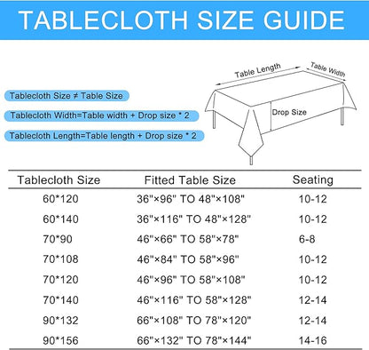 Hiasan Faux Linen Rectangle Tablecloth - Wrinkle and Stain Resistant Washable Table Cloth for Kitchen Dining Room Holiday Table Cover for Party Dinner, Khaki, 60 x 120 Inch