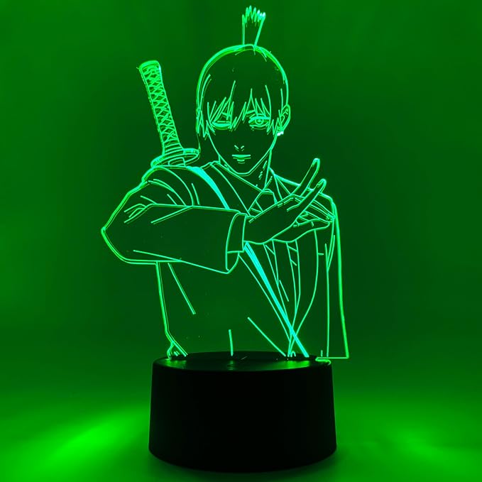 Otaku Lamps AKI Chainsaw Man – Anime Lamp Figure Night Light, 16 Color RGB LED – 3D Anime Room Décor Gift for Otaku