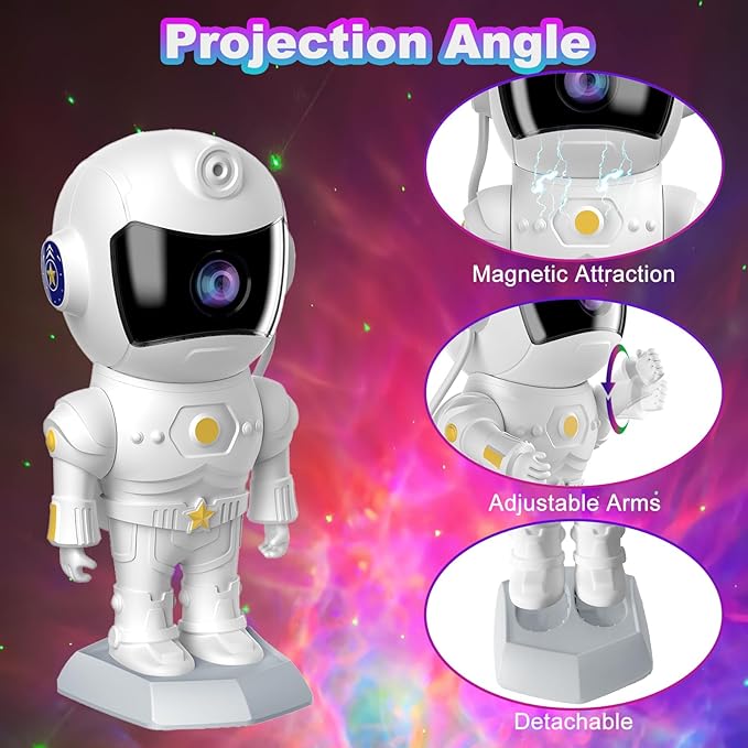 Astronaut Galaxy Star Projector, Starlight Space Nebula Sky Starry Ceiling LED Lamp with Timer and Remote,for Bedroom Decor, Girl Gifts Birthday Gifts for Adults, for Kids Room Decor Aesthetic