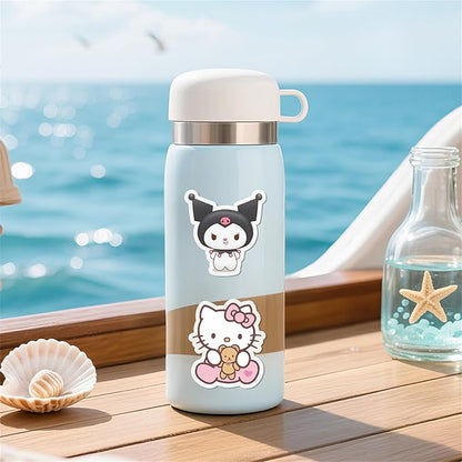 100Pcs Cartoon Kawaii Sanrio Stickers for Kids,Vinyl Waterproof Kuromi Kitty Melody Stickers for Water Bottle Laptop Computer Phone Luggage Skateboard Lunchbox Decals Gifts for Kids Teen Adults