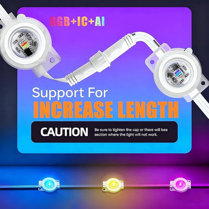 Permanent Outdoor Lights 330ft RGB+IC Outdoor String Lights App Control,Works with Alexa,Google Assistant IP67 Waterproof,100 Scene Modes Decoration for Home Christmas,Halloween,Holiday(165ftX2pack)
