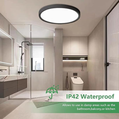20 Inch Dimmable LED Flush Mount Ceiling Light,40W,4350LM, 2700K/3000K/4000K/5000K/6000K CCT Selectable,Round Flat Panel Light Low Profile Ceiling Light Fitures for Hallway/Kitchen/Bedroom