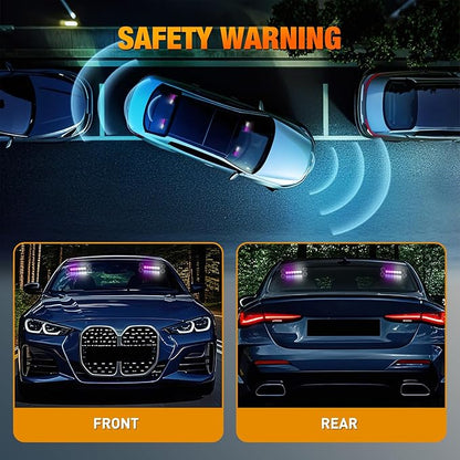 Nilight 12LED Emergency Strobe Traffic Advisor Light Bar 2 in 1 Purple White Dash Warning Safety Flashing Lights Front/Rear Windshield Construction Lights for Trucks Cars Plow Police Vehicles