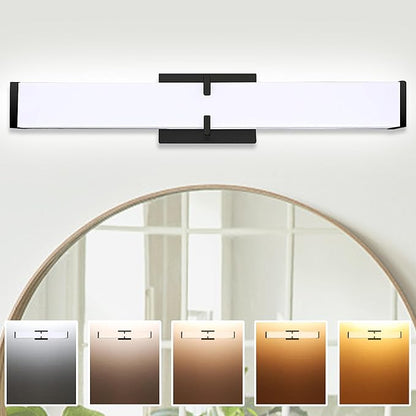 16 inch Bathroom Vanity Light 2700/3000/3500/4000/5000k Dimmable, Black Modern Matte for Vanity Lighting Over Mirror LED, Equivalent to Incandescent 200W, ETL Certificated (1 Pack)