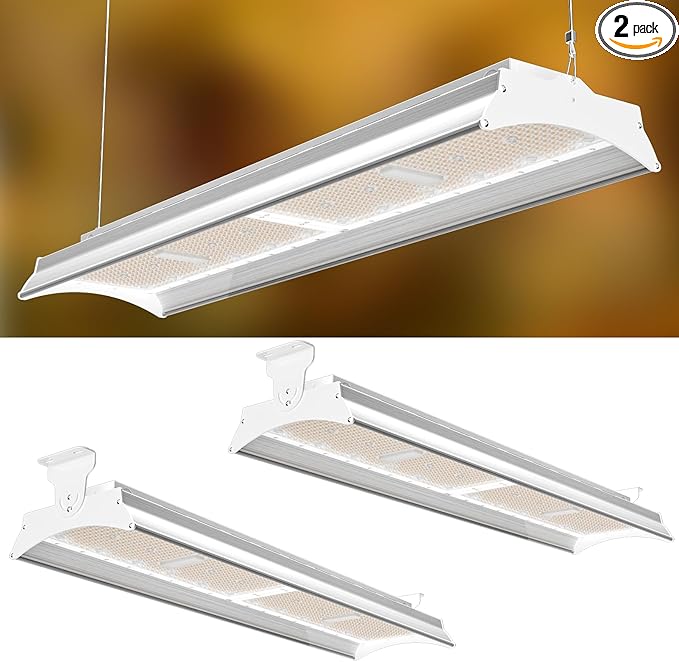 2Pack 500W(576 * 1W LED) LED Commercial Diamond Linear High Bay Light 75000LM [Eqv. 2000W MH],AC100-277V【Driver Equipped】 5000K,Linear Hanging High Bay Light,UL Complied