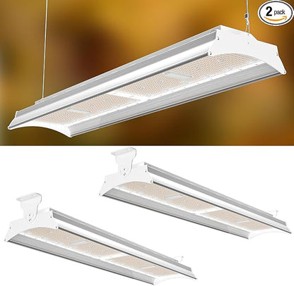 2Pack 500W(576 * 1W LED) LED Commercial Diamond Linear High Bay Light 75000LM [Eqv. 2000W MH],AC100-277V【Driver Equipped】 5000K,Linear Hanging High Bay Light,UL Complied