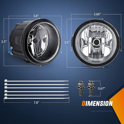 Nilight Fog Lights Assembly Compatible with 2006 2007 2008 2009 2010 2011 2012 2013 2014 Infiniti FX35 FX45 FX50 EX35 G37 G25 M35h M37 M56 QX56 Rogue Cube Nissan Murano Juke Versa