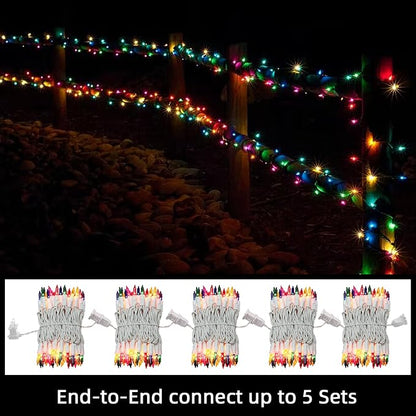 LAMPHOME Multicolor Christmas String Lights, 20FT 100 Count Incandescent Connectable Christmas Mini Lights, Waterproof Easter Decorations for Indoor Outdoor Patio Party Home Garden Yard Decor