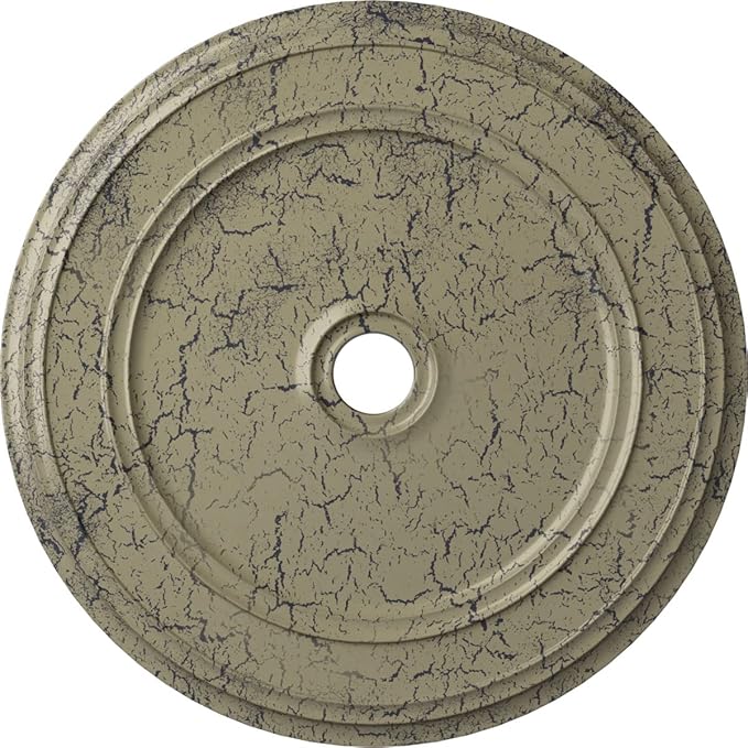 41 1/8"OD x 4"ID x 2 1/8"P Classic Ceiling Medallion (Fits Canopies up to 5 1/2"), Hand-Painted Castle Stone Crackle