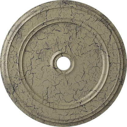 41 1/8"OD x 4"ID x 2 1/8"P Classic Ceiling Medallion (Fits Canopies up to 5 1/2"), Hand-Painted Castle Stone Crackle