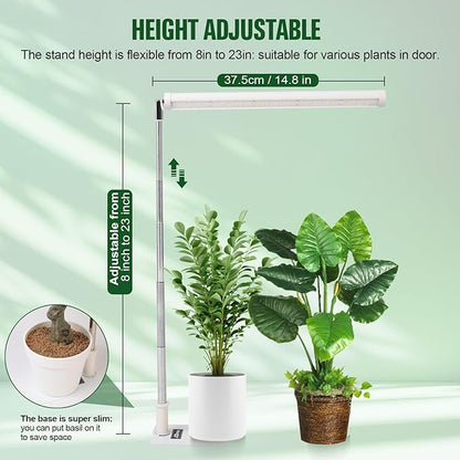 Standing LED Plant Light，Adjustable T10 Grow Light Bar, Full Spectrum Plant Grow Lamp on Stand for Indoor Plants Seed Starting, Seedlings, Veg, Flower