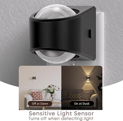 Briignite Projector Night Light, Night Lights Plug into Wall, Soft White for Bedroom, Dimmable Brightness Dusk to Dawn Nightlight for Kids, Nursery, Bathroom, Home Decor, Gaming Room