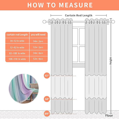 XiDi Purple Grey Curtains for Kids Bedroom Colorful Rainbow Design Cute Green Blackout Curtains for Girls Princess Room Decor Kitchen Cafe Window Grommet 2 Panels Set 54 inchs Long 34 Inches Wide