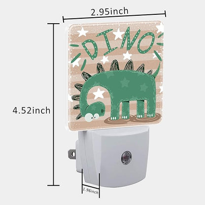 Night Light for Kids Girls Boys, Cute and Funny Dinosaur LED Night Light Plug into Wall with Dusk to Dawn Sensor for Room Decor, Hallway, Kitchen, Bathroom, Nursery, Stairs