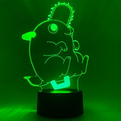 Otaku Lamps Pochita Chainsaw Man – Anime Lamp Figure Night Light, 16 Color RGB LED – 3D Anime Room Décor Gift for Otaku