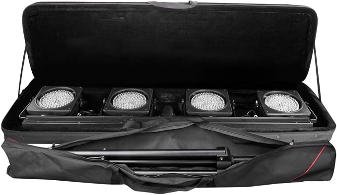 CHAUVET DJ – 4Bar ILS LED Wash Light System | 15-Channel DMX-512 RGB Control, 4 Adjustable PAR Heads | Tripod Stand, Wireless Foot Switch & Carry Bags Included | D-Fi USB Compatible