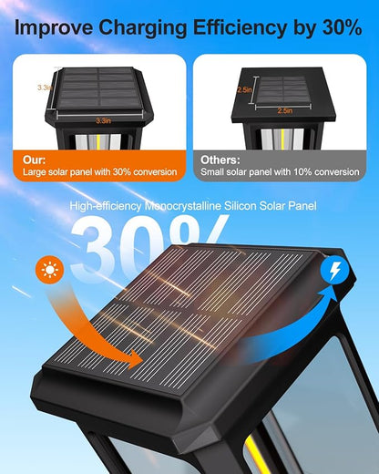 Tenmiro Solar Pathway Lights Outdoor 8 Pack LED Solar Powered Garden Lights Waterproof IP65 Outdoor Light for Yard Lawn Patio Path Walkway Driveway Decor 6500K