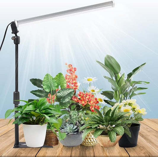 Standing LED Grow Light，Adjustable T12 Bar Plant Light, White 6500K Full Spectrum Plant Grow Lamp on Stand for Indoor Plants Seed Starting, Seedlings, Veg, Flower