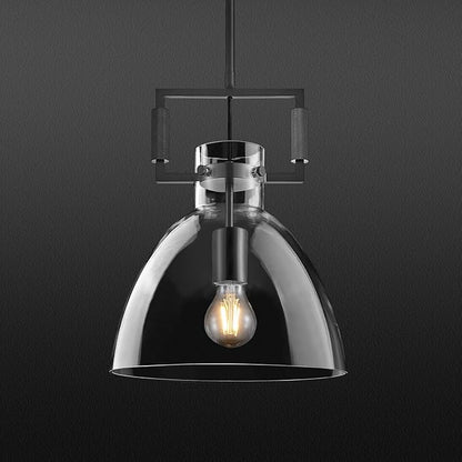 Mondern Large Black Kitchen Island Pendant Light, 10 '' W 1-Light Glass and Brass Island Pendant Lights,Farmhouses Pendant Light, for Kitchen,Bathroom