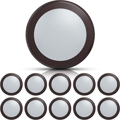 ECOELER 6Inch Dimmable LED Disk Lights, Flush Mount Ceiling Downlight, 16.5W 1000lm 4000K Cool White, Low Profile Surface Mount Ceiling Light for J-Box or Recessed Can, ETL-Listed, Bronze, 10 Pack