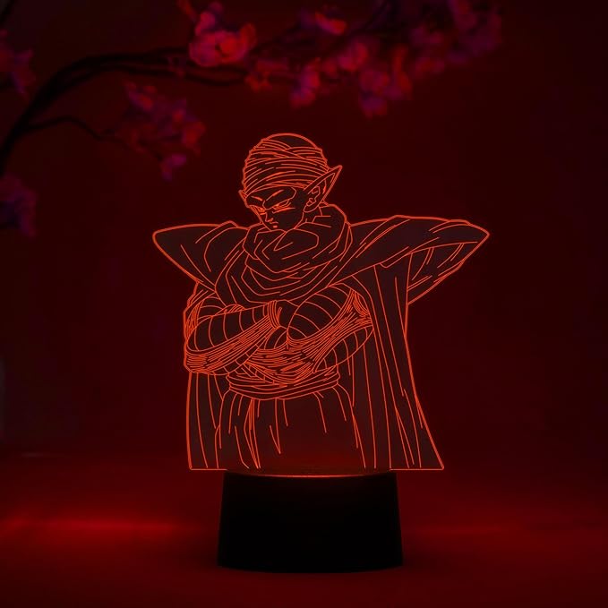 Otaku Lamps Piccolo Dragon Ball Super – Anime Lamp Figure Night Light, 16 Color RGB LED – Remote, 3D Anime Room Décor Gift for Otaku